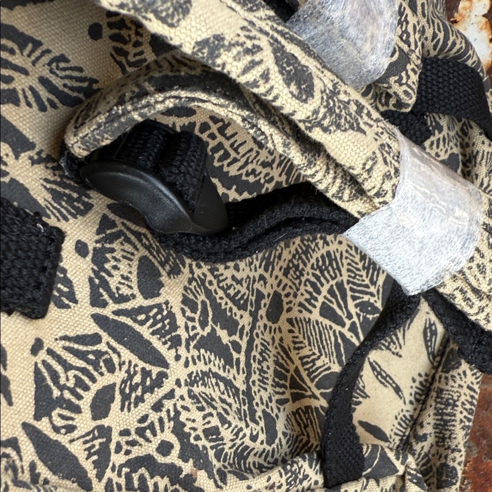 Myra Bag Juniper Bloom (in Desert Aloe) Floral Beige/Black Canvas Backpack Tote - Picture 8 of 12